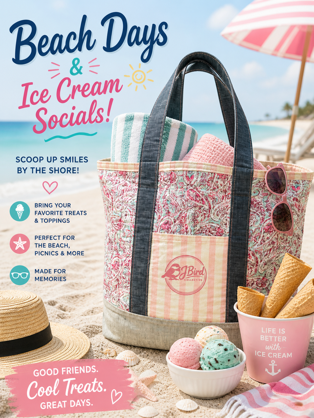 Reversible Quilted Tote | The Sweet Water Social Tote