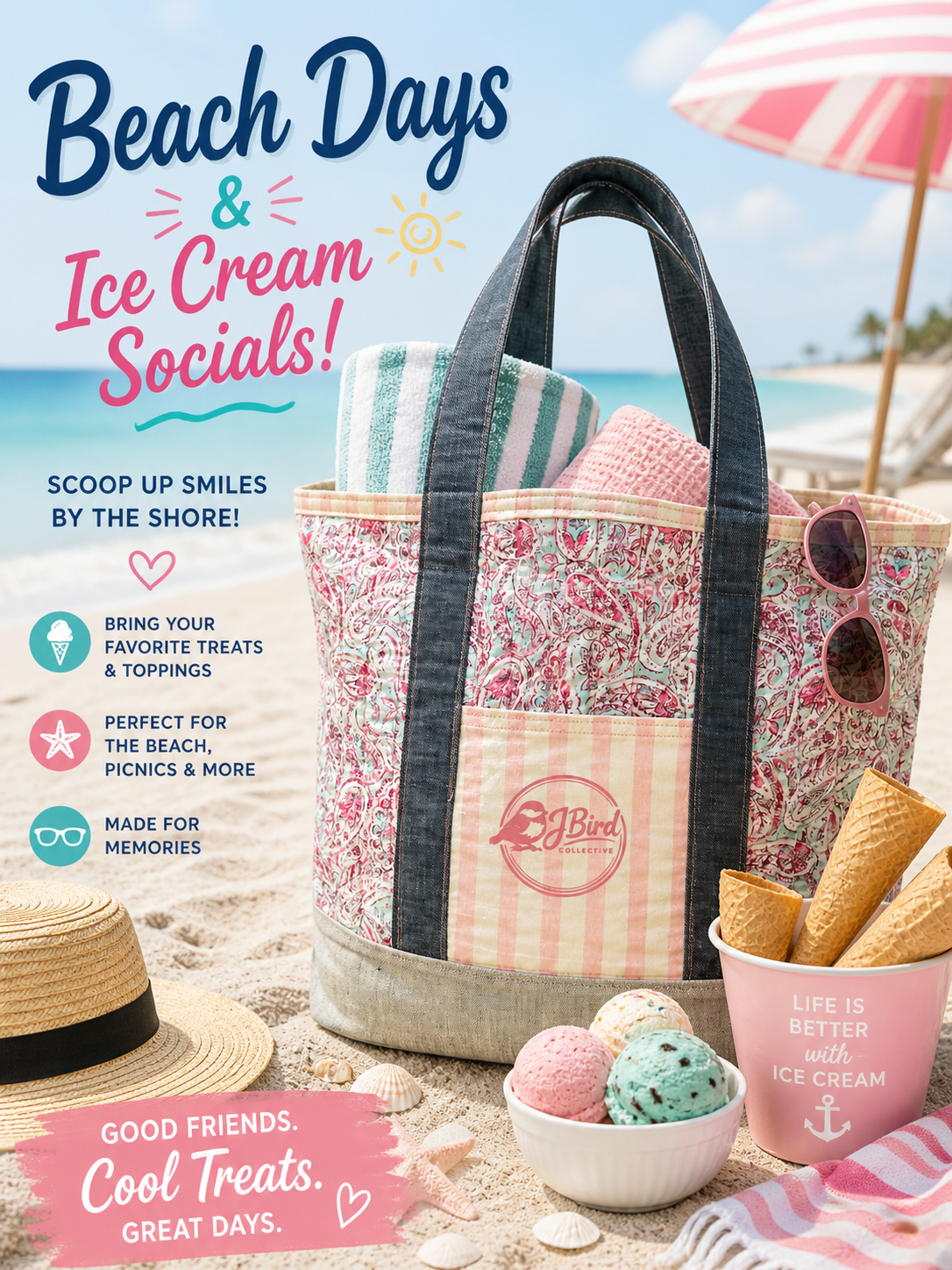 Reversible Quilted Tote | The Sweet Water Social Tote