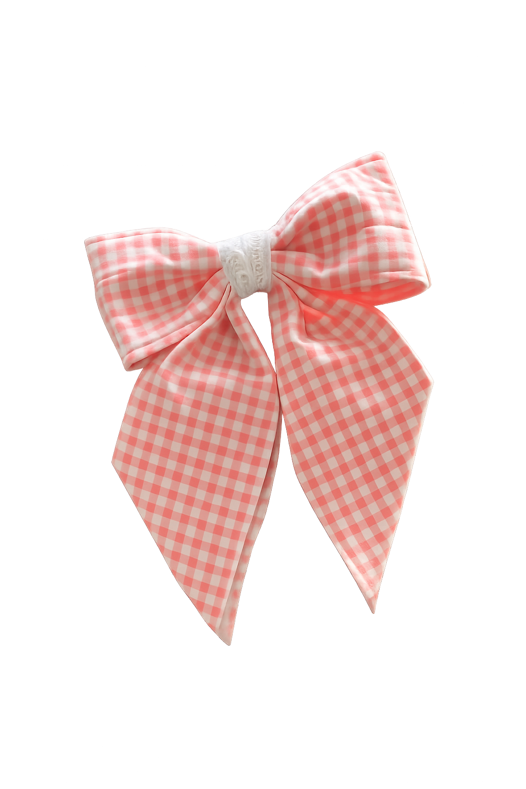 Quilted Bow | Blush Gingham Bow