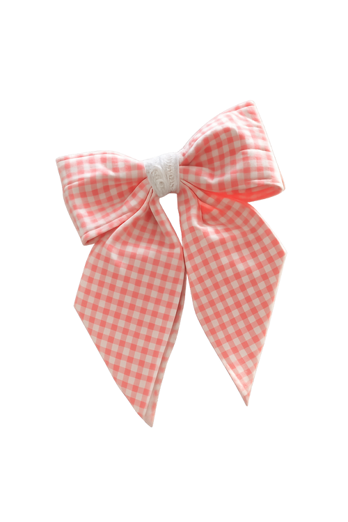 Blush Gingham Bow