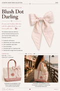 Quilted Bow | Blush Dot Darling Bow