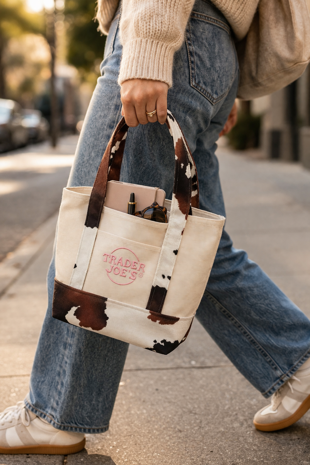 Trader Joe Mini Canvas | Sweet Tea Mini Tote