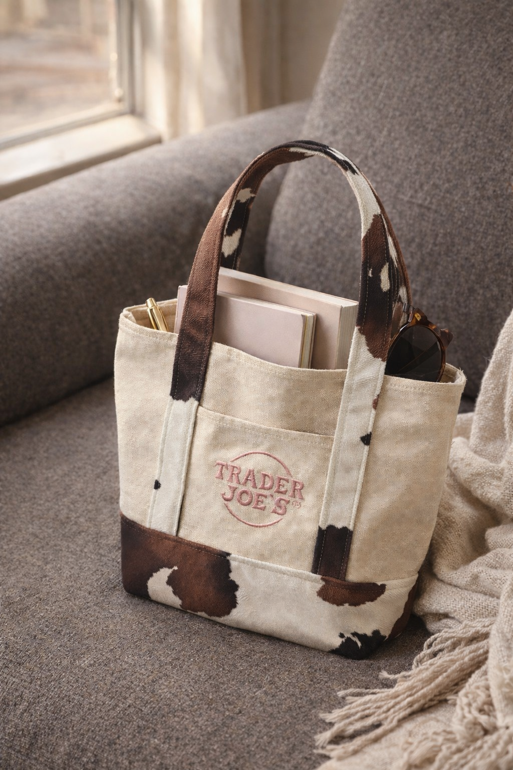 Trader Joe Mini Canvas | Sweet Tea Mini Tote