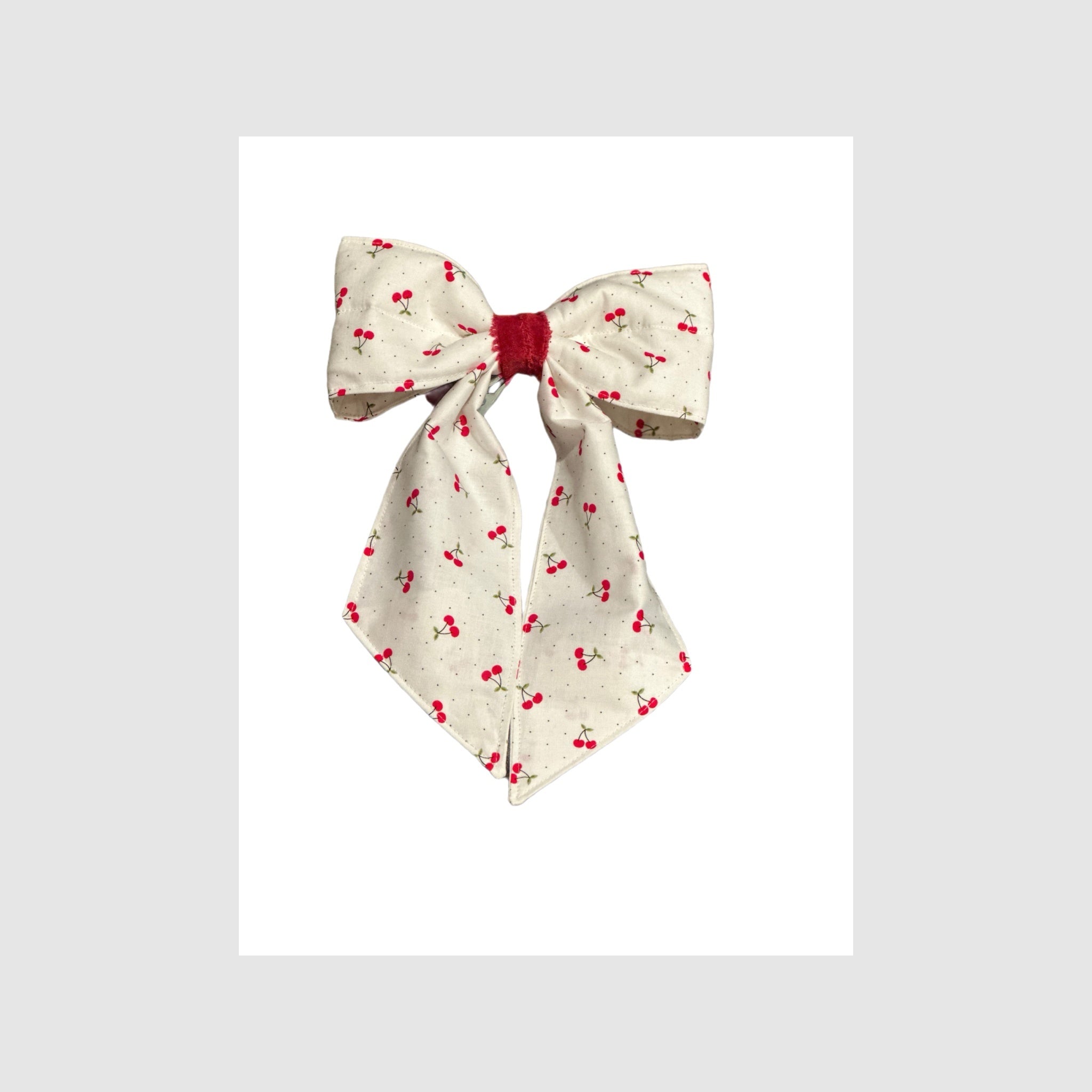 Quilted Bow | Little Cherry Love Bow