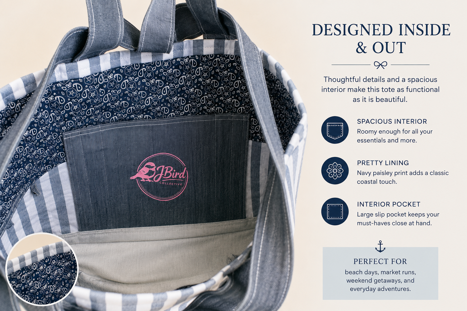 Quilted Tote | The Nantucket Quilted Tote