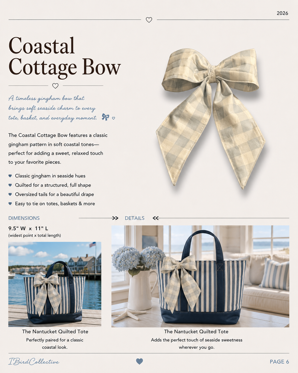 Quilted Bow | The Coastal Cottage Bow